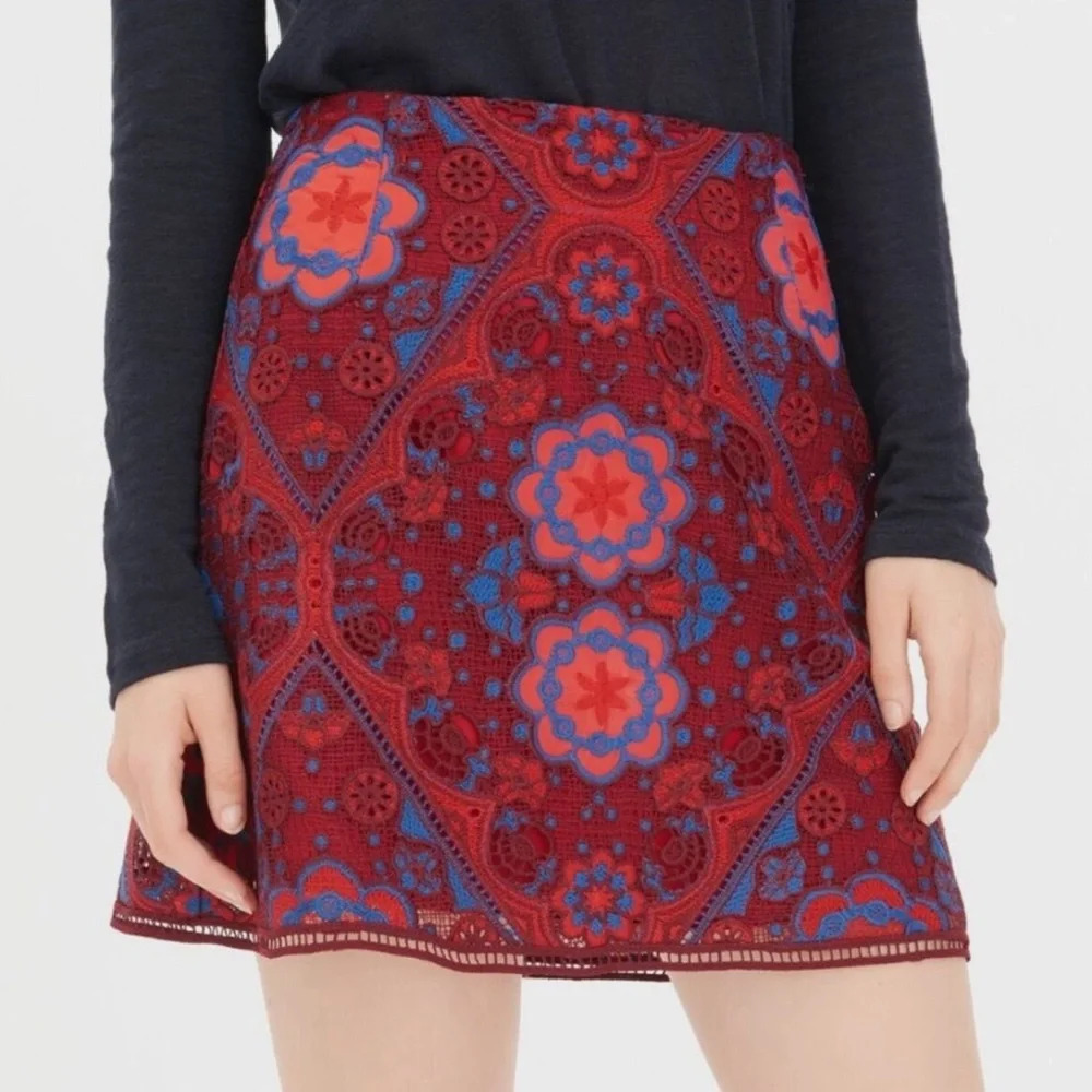 Sandro Paris | Embroidered Lily Skirt | Size: Small
